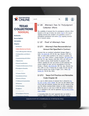 Texas Collections Manual Online Subscription